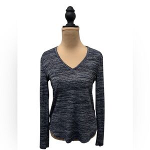 Banana Republic Women's Long Sleeve Top - Black and White